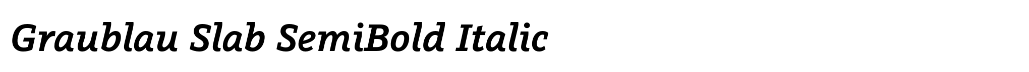 Graublau Slab SemiBold Italic image